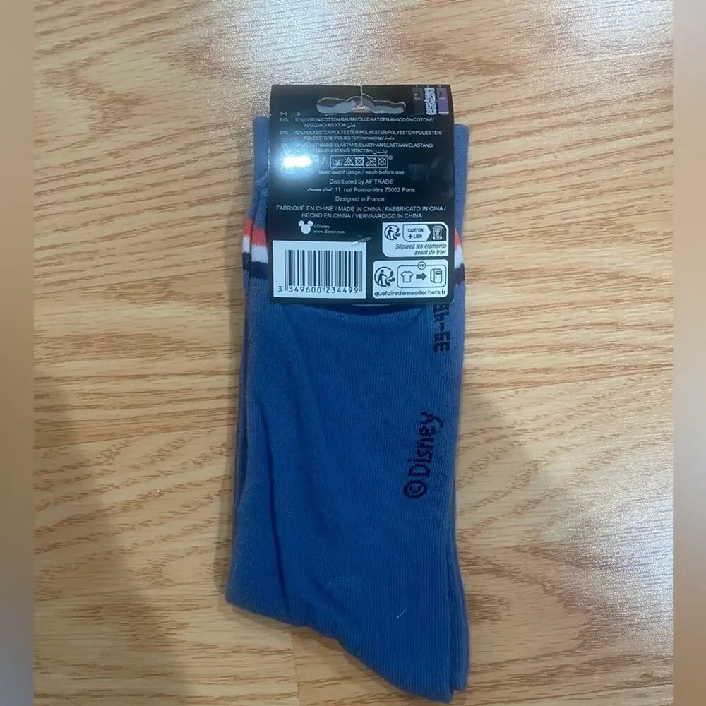 Disney Mickey Mouse bojour Paris Blue Socks